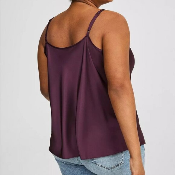 Torrid Satin Cowl Neck Cami | Wine Tasting | Size 1X | NWT | Elegant Staple - Picture 3 of 3